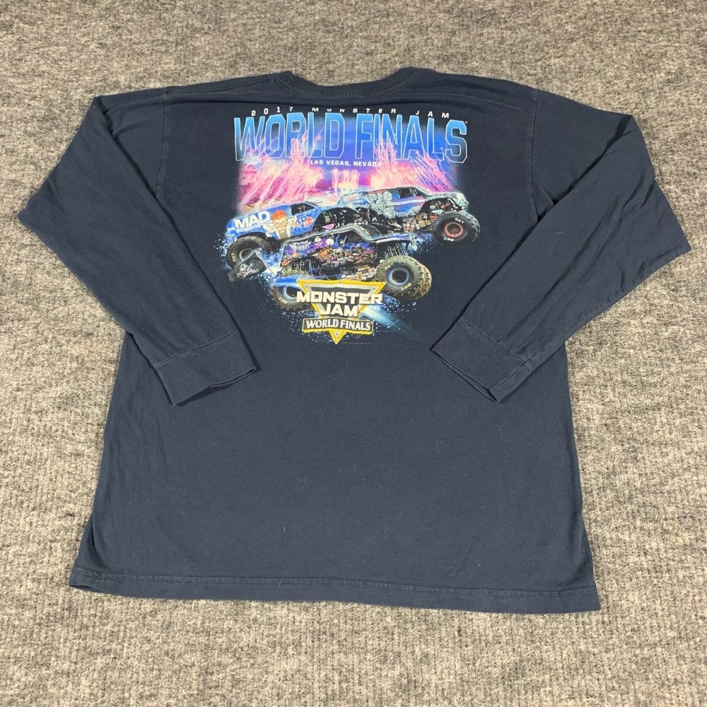 Monster Jam T‎ Shirt Mens Medium M Black Long Sleeve World Finals 2017 Las Vegas